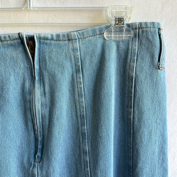 Vintage midi–maxi blue denim cotton skirt, size M - Picture 5 of 7